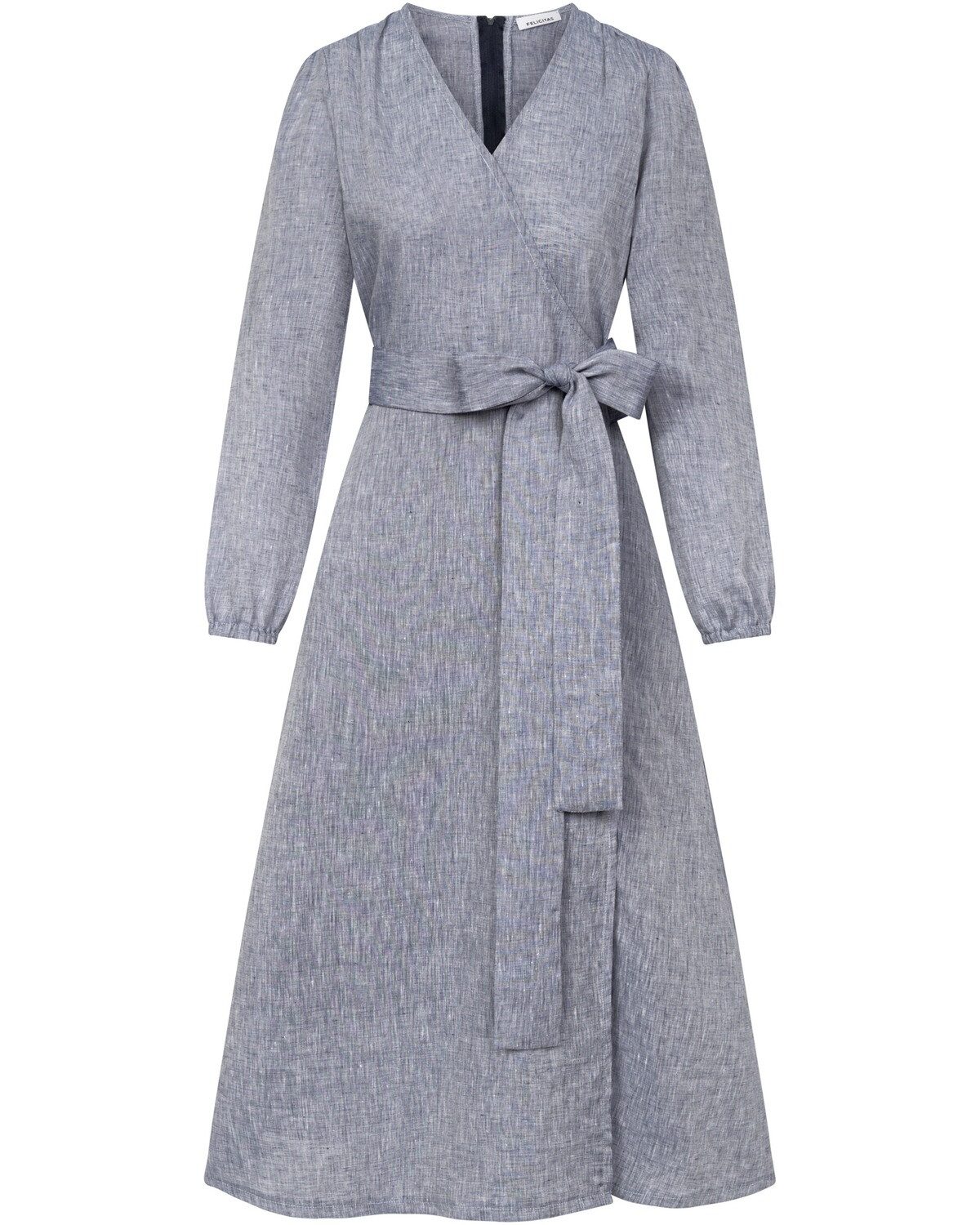 FELICITAS Wickelkleid Leinen-Wickelkleid Kari