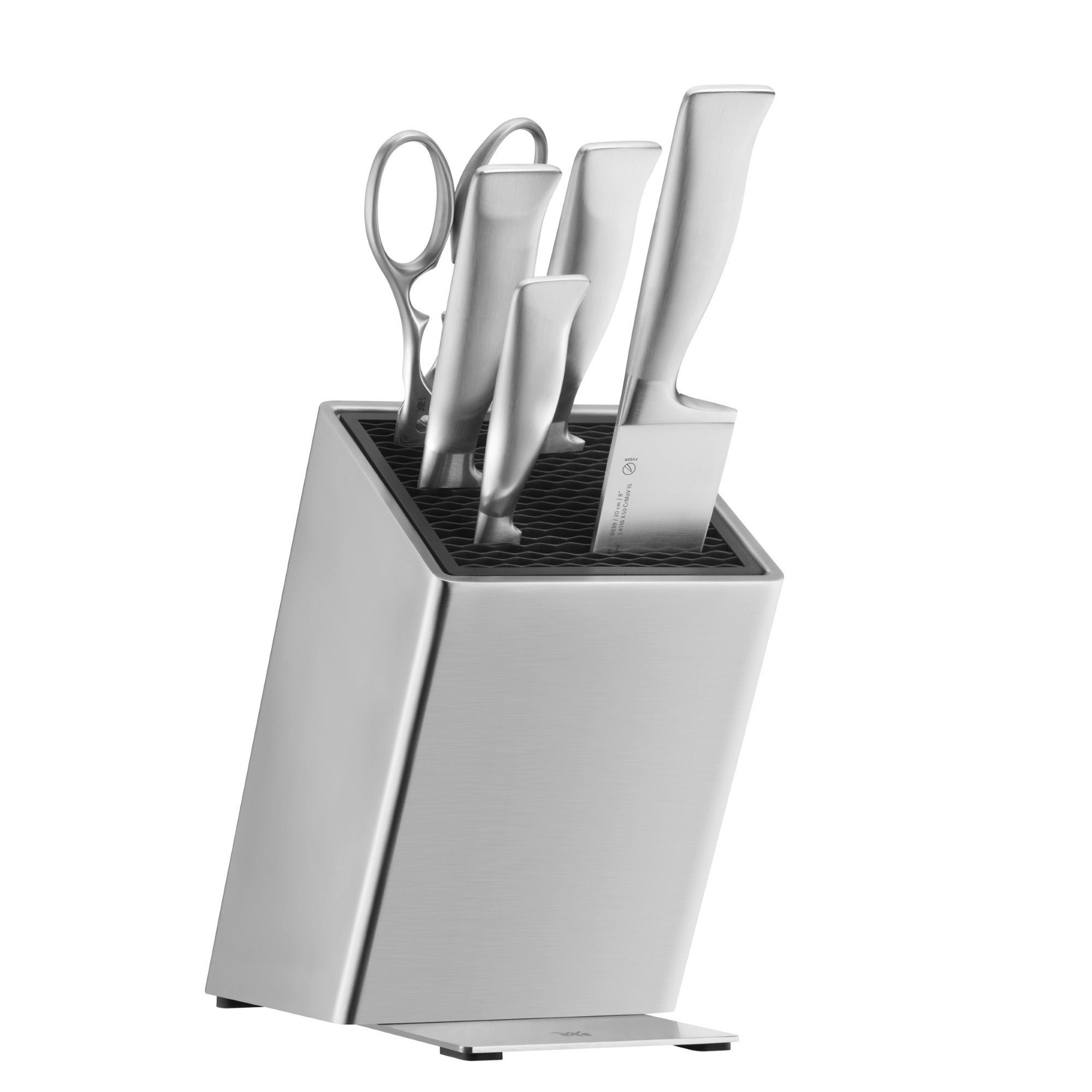 WMF Messerblock Grand Gourmet (6tlg), Messerklingen aus Spezialklingenstahl, Asia Set, Made in Germany