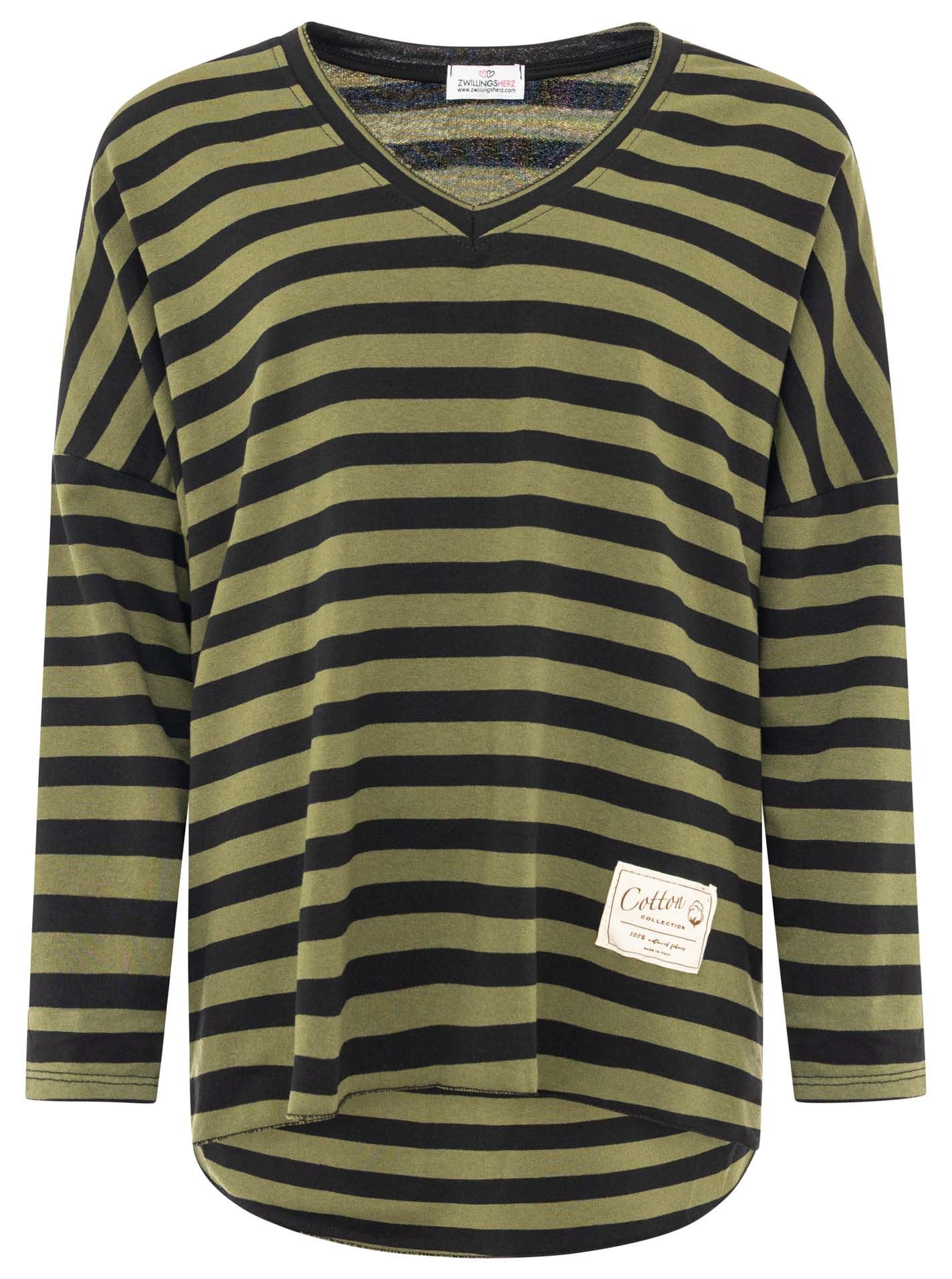 Zwillingsherz Sweatshirt "Streifen & Jersey"