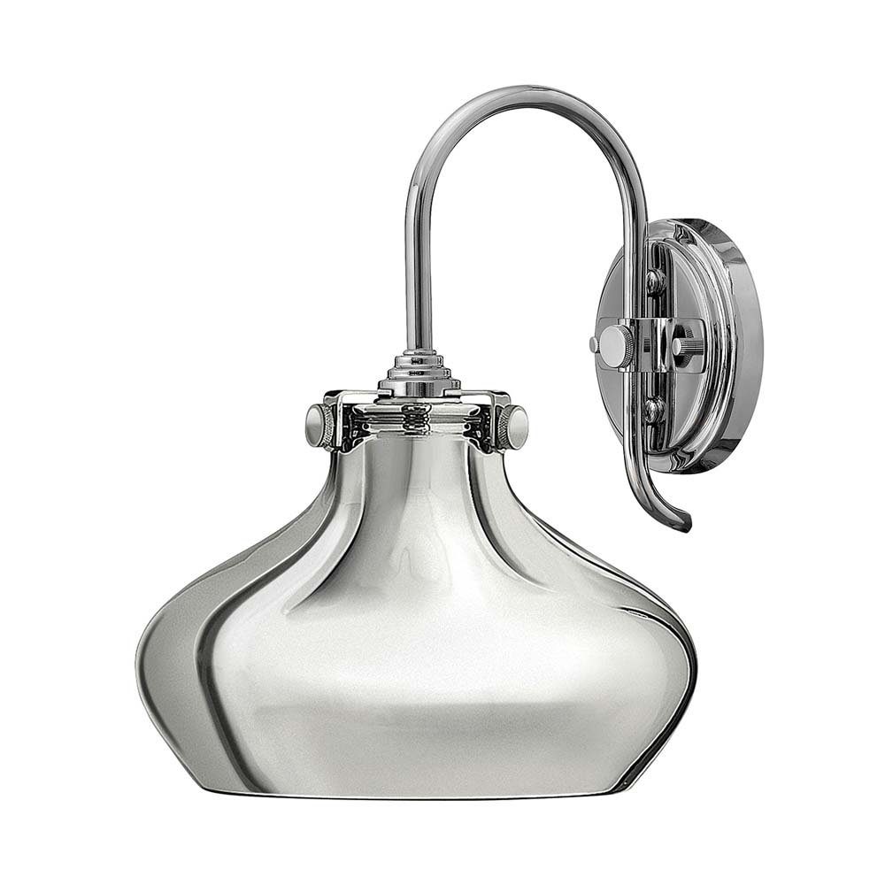Elstead LIGHTING Wandleuchte, Leuchtmittel nicht inklusive, Wandleuchte Lampe Flurleuchte chrom Retro Schlafzimmerleuchte E27 H