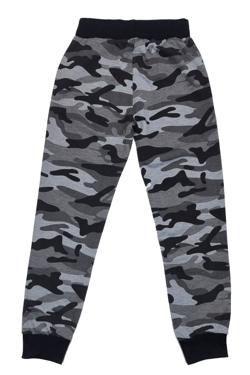 Fashion Boy Jogginghose Camouflage Grau Jogginghose, Camouflage Tarnhose, Freizeithose