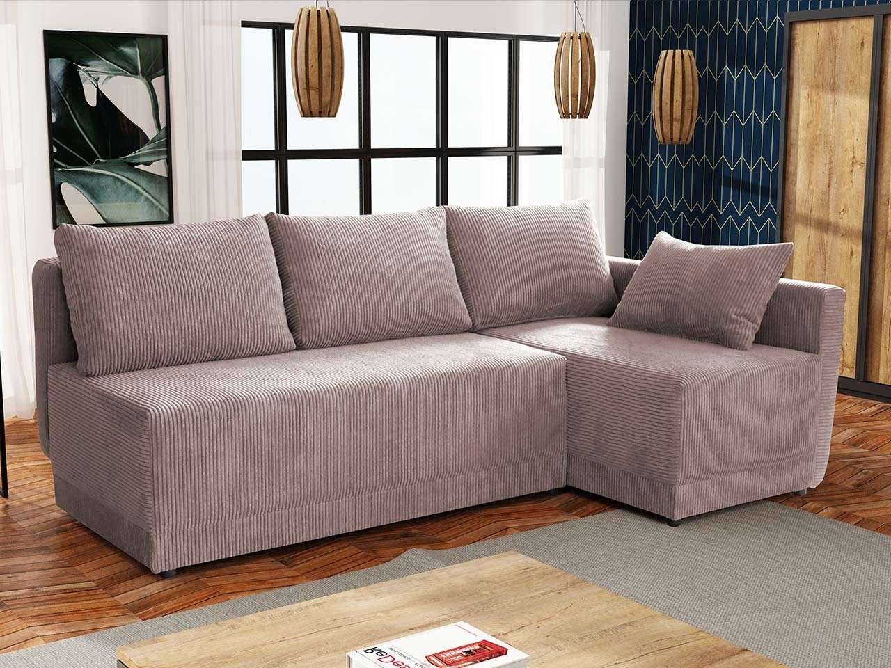 MIRJAN24 Ecksofa Nestor Cord, mit Bettkasten günstig online kaufen