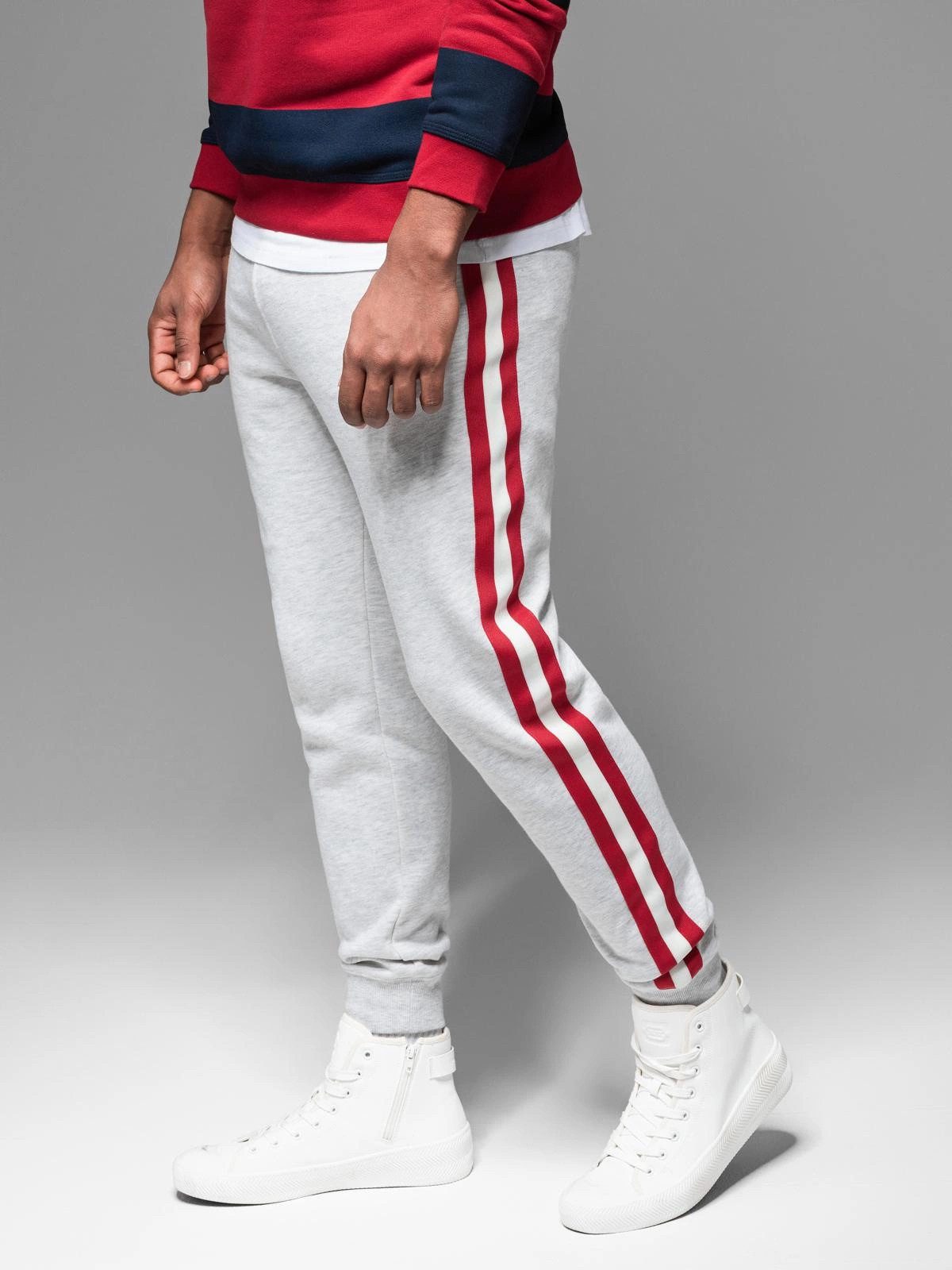 OMBRE Sweathose Sweatpants mit Paspeln und gerippten Beinen günstig online kaufen