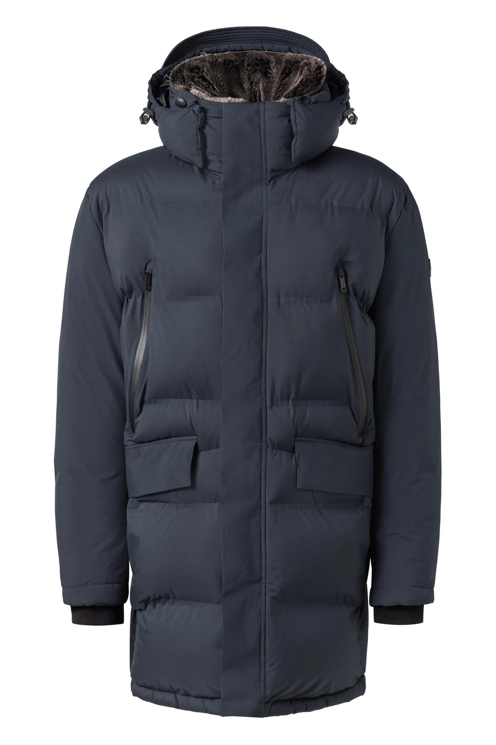 Strellson Parka Ambience Kurzmantel mit gefüttertem Stehkragen Regular Fit abnehmbare Details