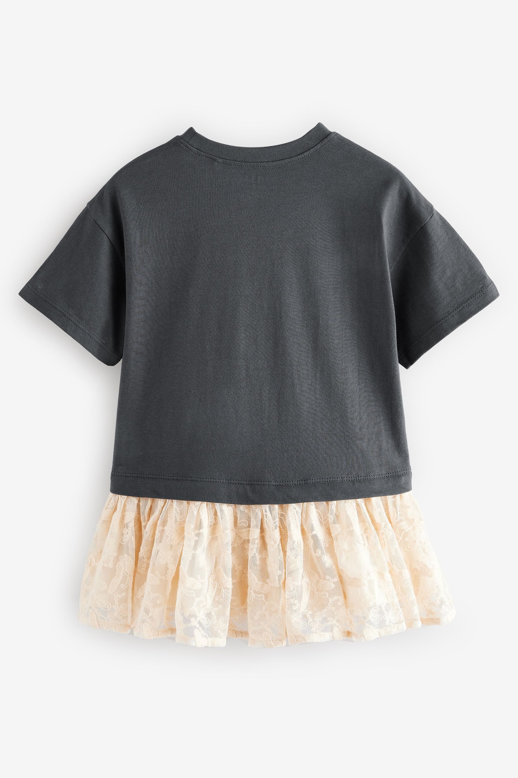 Next Tüllkleid Kurzärmeliges Mesh-Kleid (1-tlg) günstig online kaufen