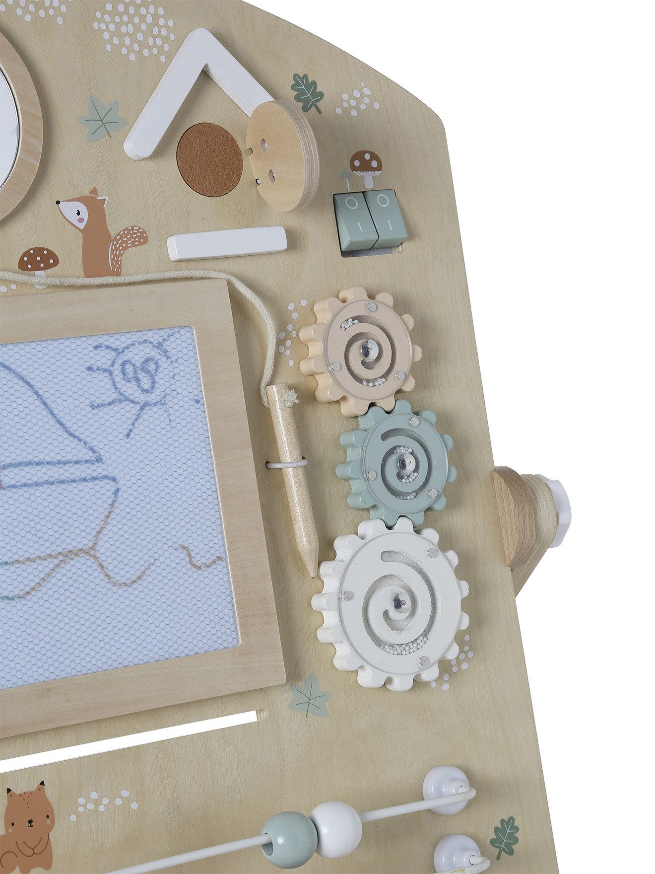 vertbaudet Lernspielzeug Baby Activity-Tafel GRÜNER WALD, Holz FSC®
