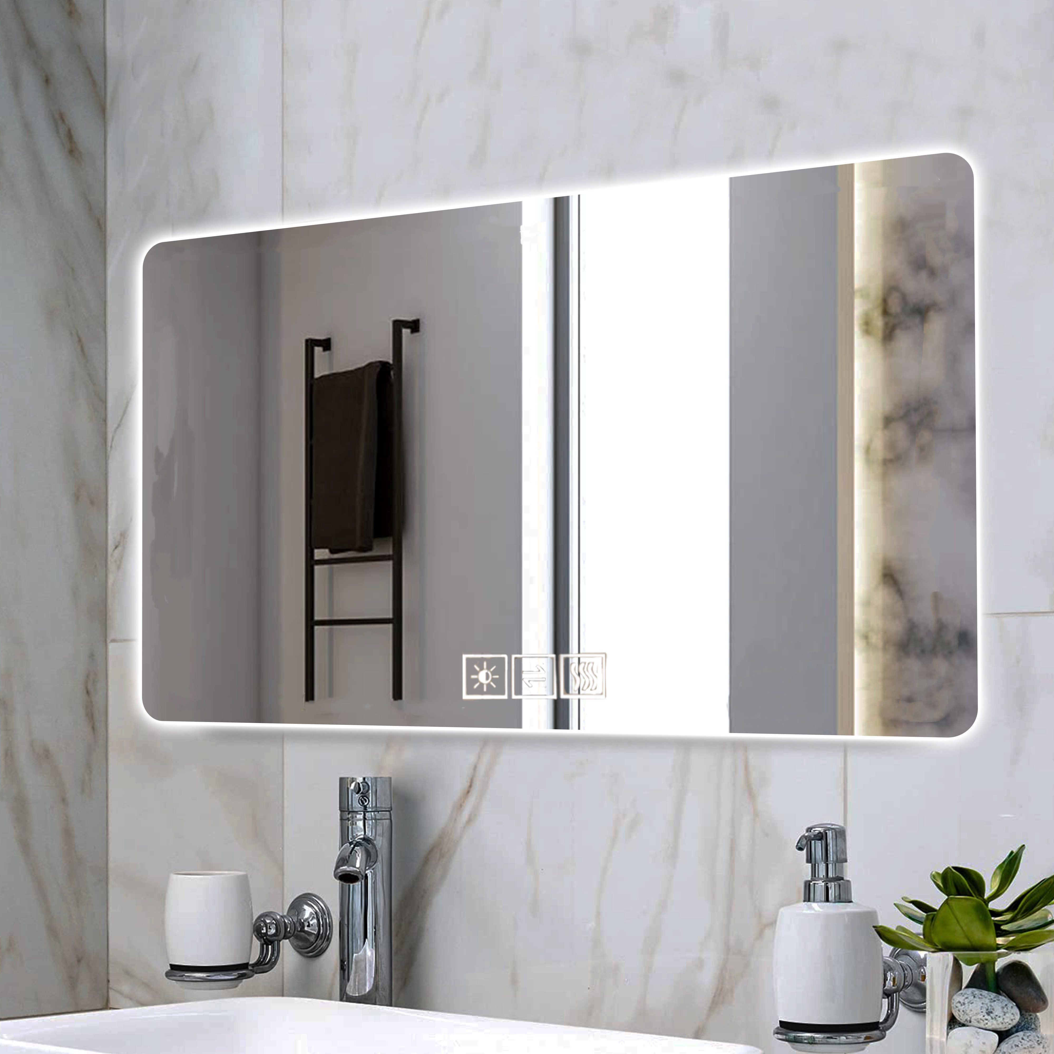 OKWISH Spiegel Smart Mirror for Modern Home Decor (LED Badspiegel– 3 Lichtfarben Silber, 1-St., 60*120cm)