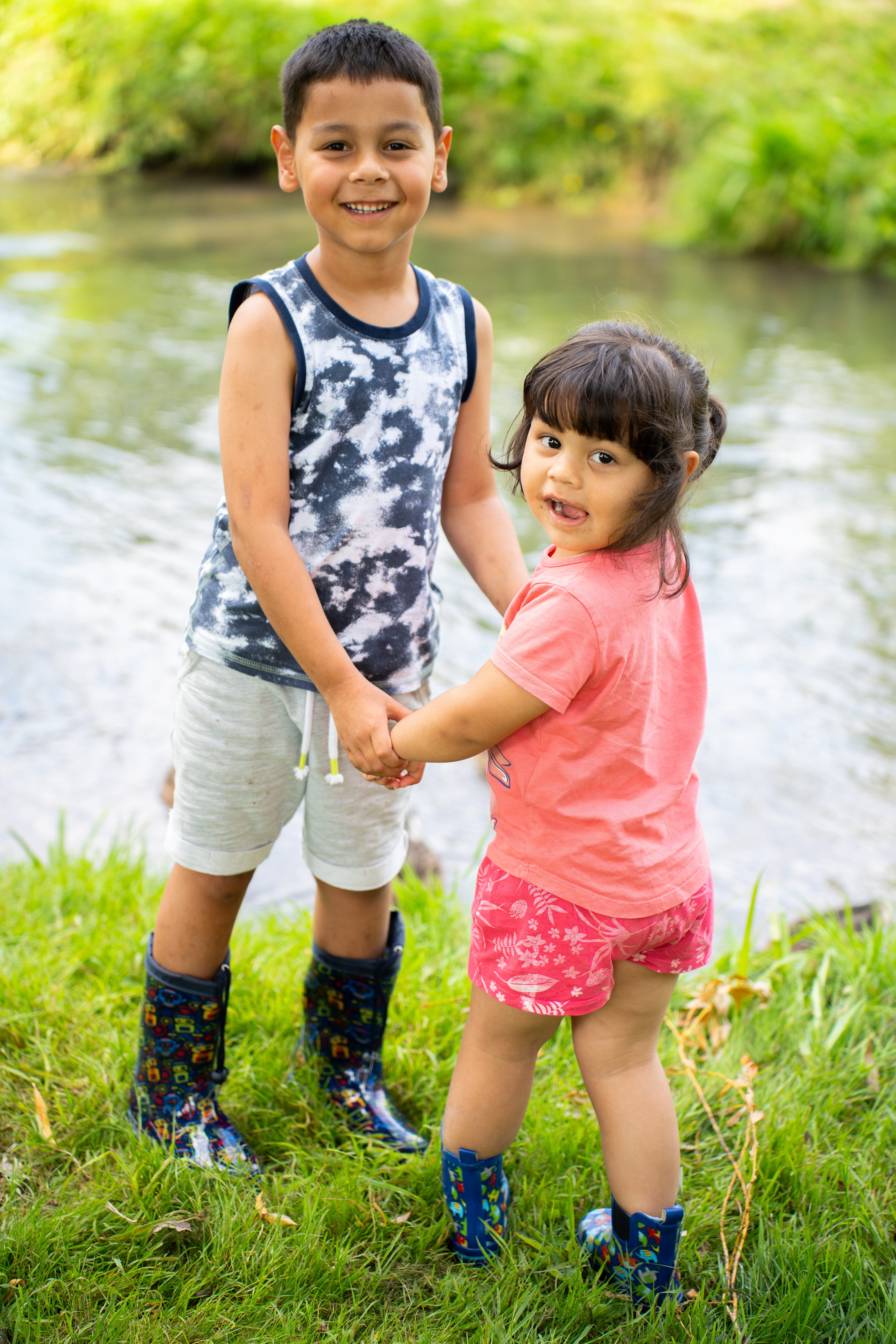 Beck Blinking Robots Gummistiefel wasserdicht, schmale Passform