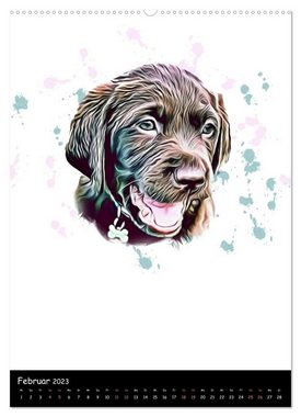 CALVENDO Wandkalender Süße Hunde (Premium, hochwertiger DIN A2 Wandkalender 2023, Kunstdruck in Hochglanz)