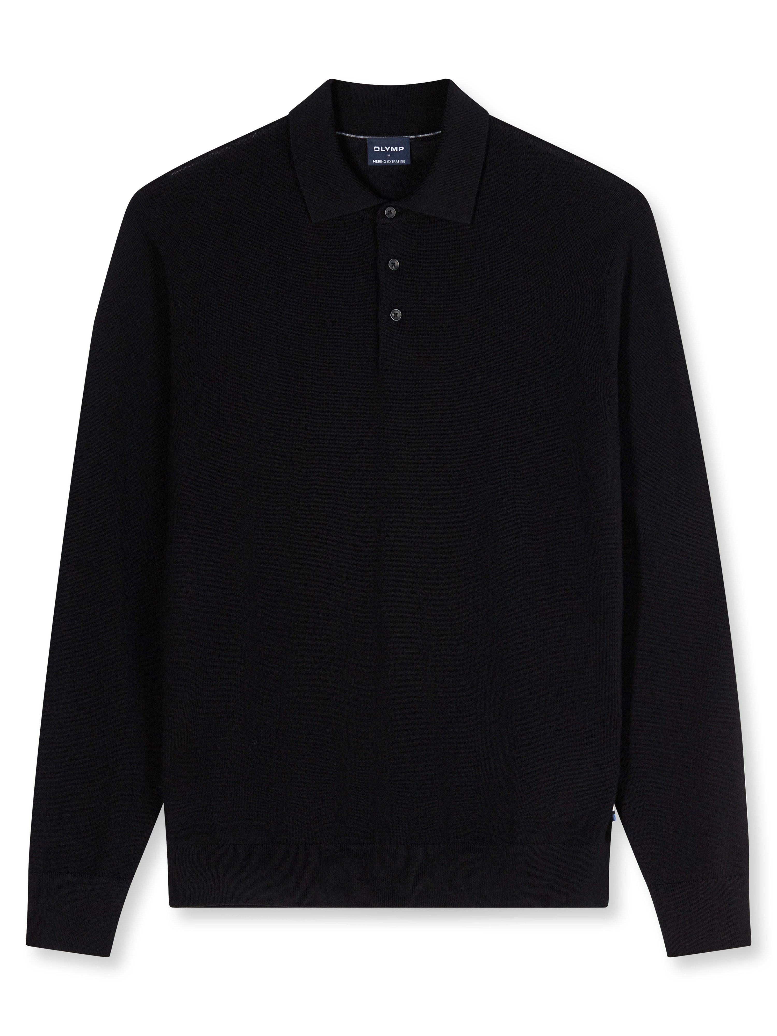 OLYMP Polokragenpullover Casual regular fit aus reiner Wolle – Bild 2 von 5