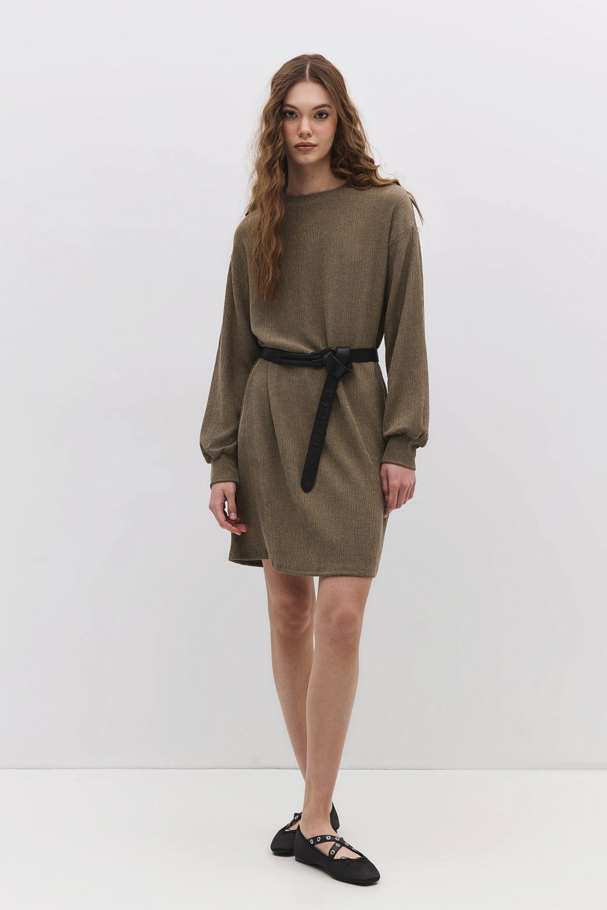 Maxikleid Kleid mit langen Ärmeln