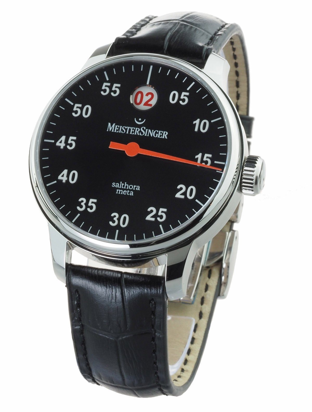 Meistersinger Automatikuhr Swiss Made Herren Uhr Einzeiger Uhr SAM907 SALTHORA META 43MM, Einzeiger Uhr