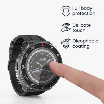 kwmobile Smartwatch-Hülle 2x Hülle für Huawei WATCH Ultimate, Fullbody Fitnesstracker Glas Cover Case Schutzhülle Set