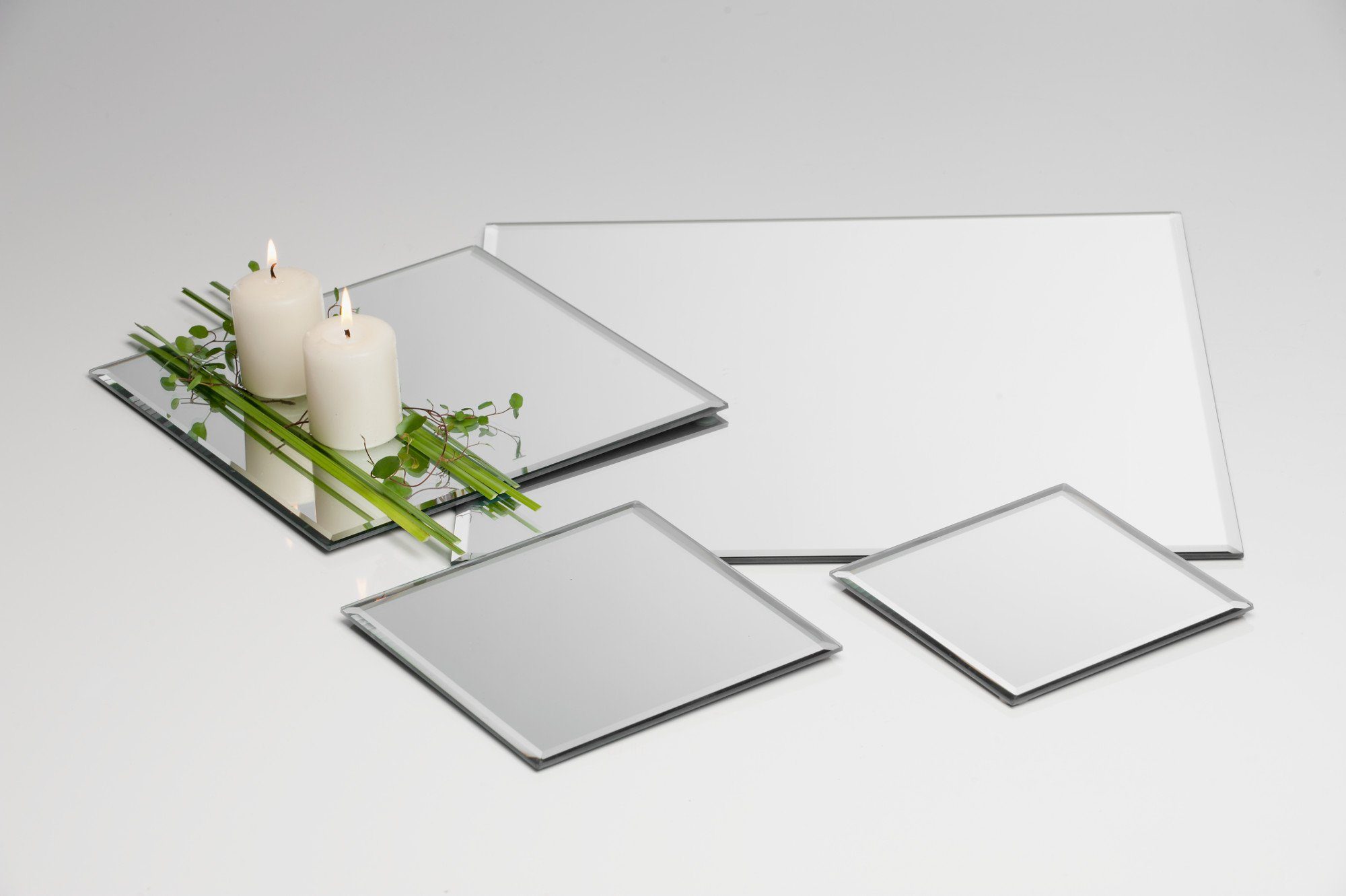 Sandra Rich Kerzentablett Glasplatte Spiegelplatte Mirror günstig online kaufen