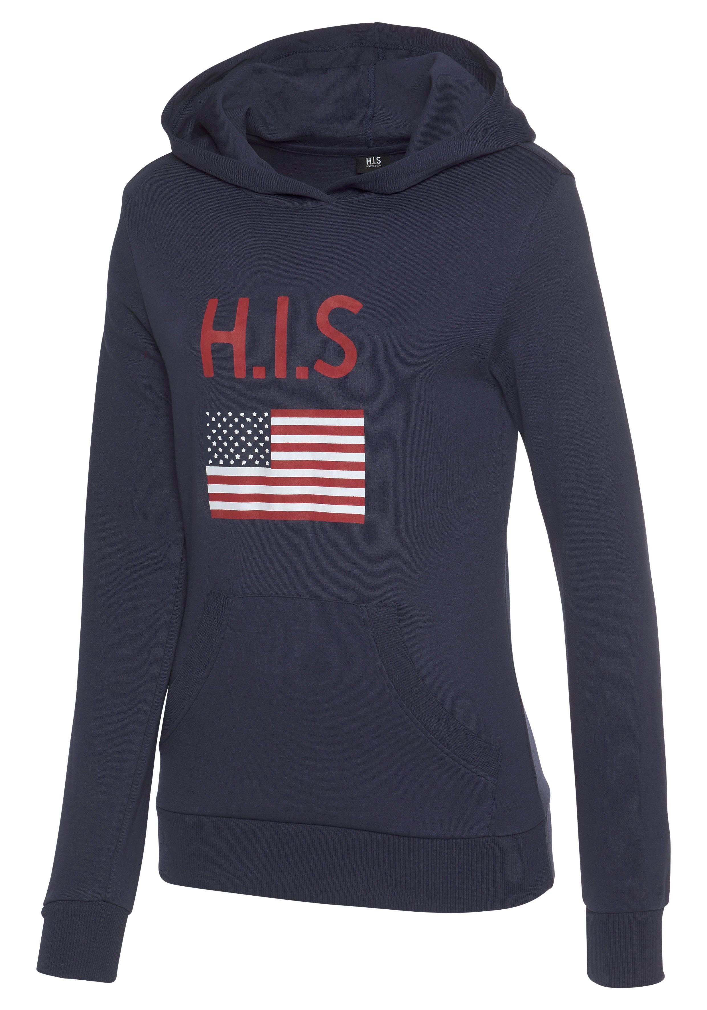 H.I.S Kapuzensweatshirt mit Logodruck und Kängurutasche, Loungeanzug, Hoodie