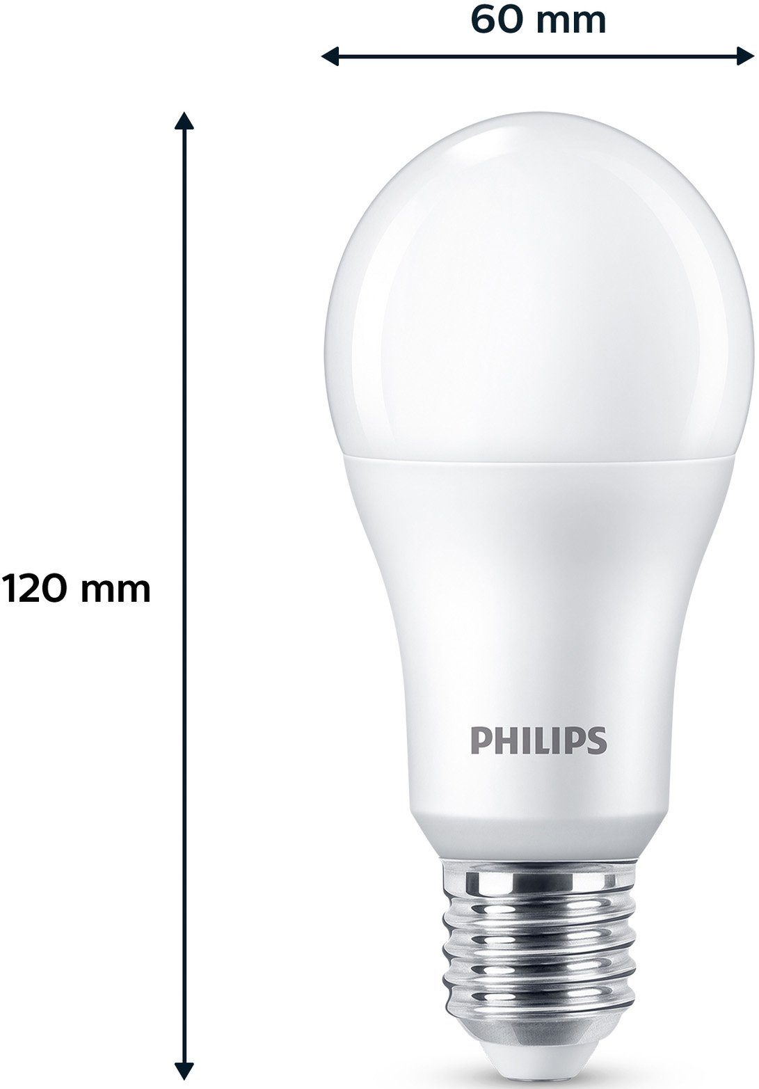 LED-Leuchtmittel P, 100W Warmweiß classic matt E27, Philips LED 3er Lampe 1521lm Warmweiß E27