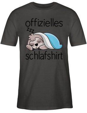 Shirtracer T-Shirt Offizielles Schlafshirt mit Faultier - schwarz Sprüche Statement