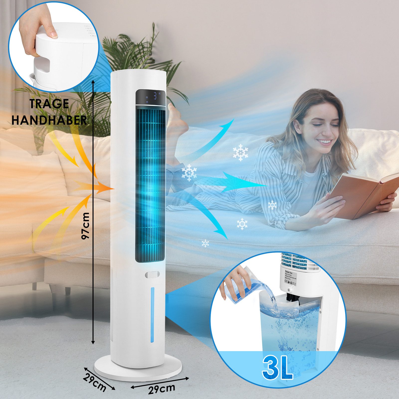 TLGREEN Turmventilator mit Aromadiffuser,Leiser Standventilator mit günstig online kaufen