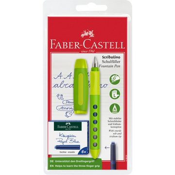 Faber-Castell Druckkugelschreiber Scribolino Schulfüller, Linkshänder, hellgrün