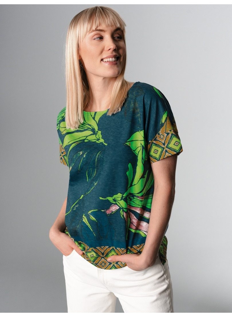 Trigema T-Shirt TRIGEMA T-Shirt mit abstraktem Design (1-tlg)