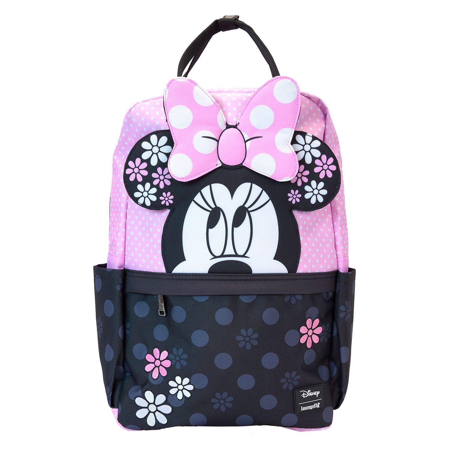 Loungefly Minirucksack Disney by Loungefly Full-Size Rucksack Minnie Floral Rock the Dots (1-tlg), hochwertig und detailliert