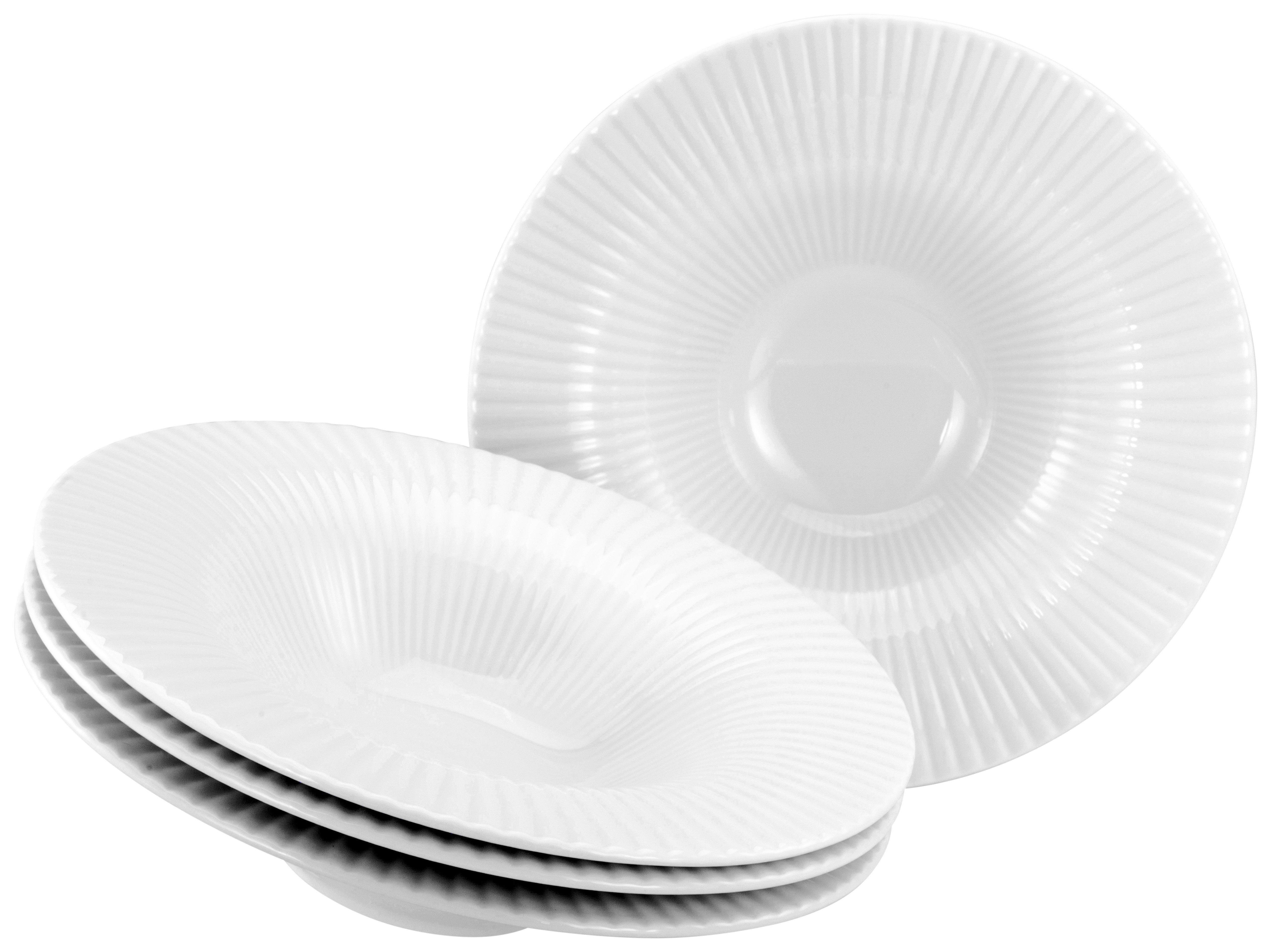 CreaTable Speiseteller Allegra,Teller 30,5 cm, 4-tlg., (4 St), Teller Set, Vielseitig einsetzbar, Klassische Coupeform