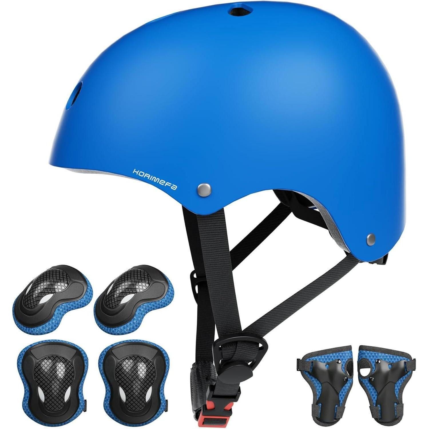 Kinderfahrradhelm Kinder Fahrradhelm Skaterhelm Verstellbar CE-Zertifizierung Blau 3-13