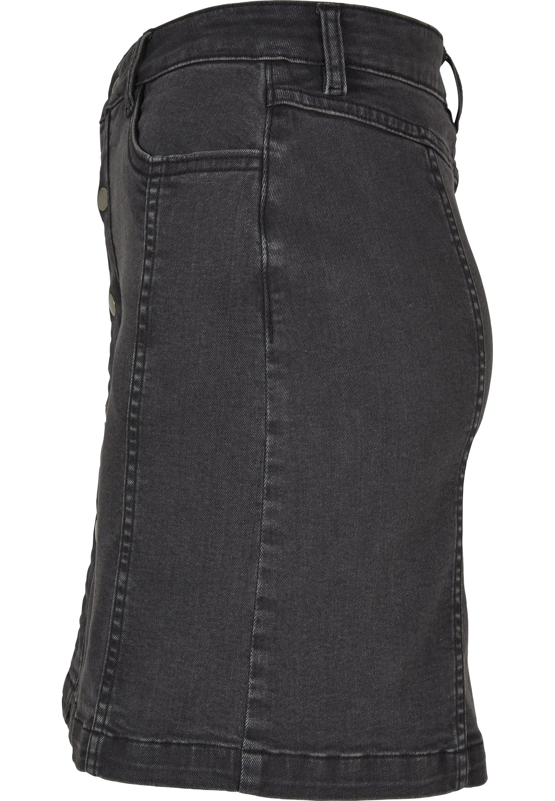 URBAN CLASSICS Sommerrock Urban Classics Damen Ladies Organic Stretch Button Denim Skirt (1-tlg)