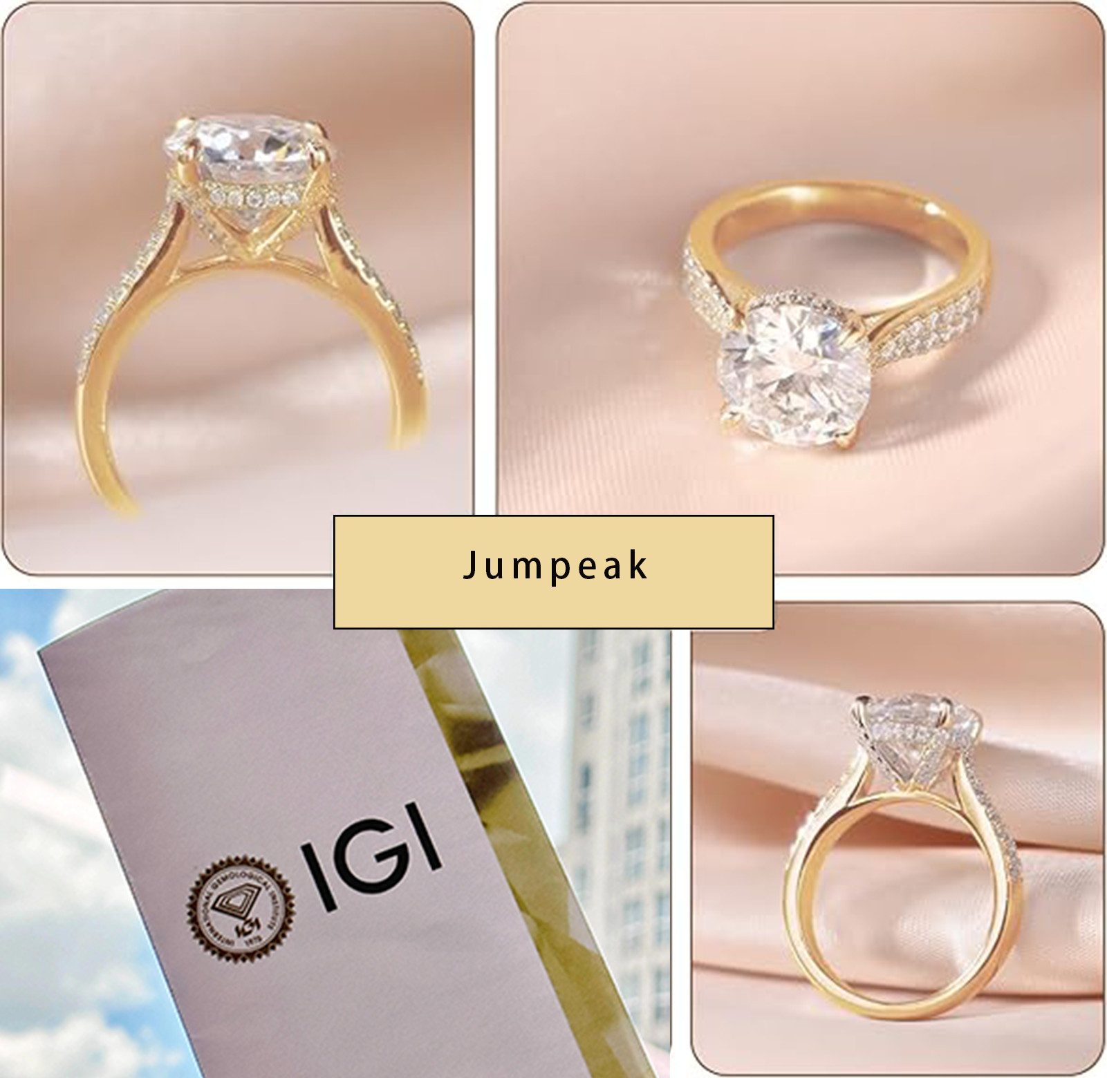 Jumpeak Diamantring 0,5ct~2ct E VS Labordiamant günstig online kaufen
