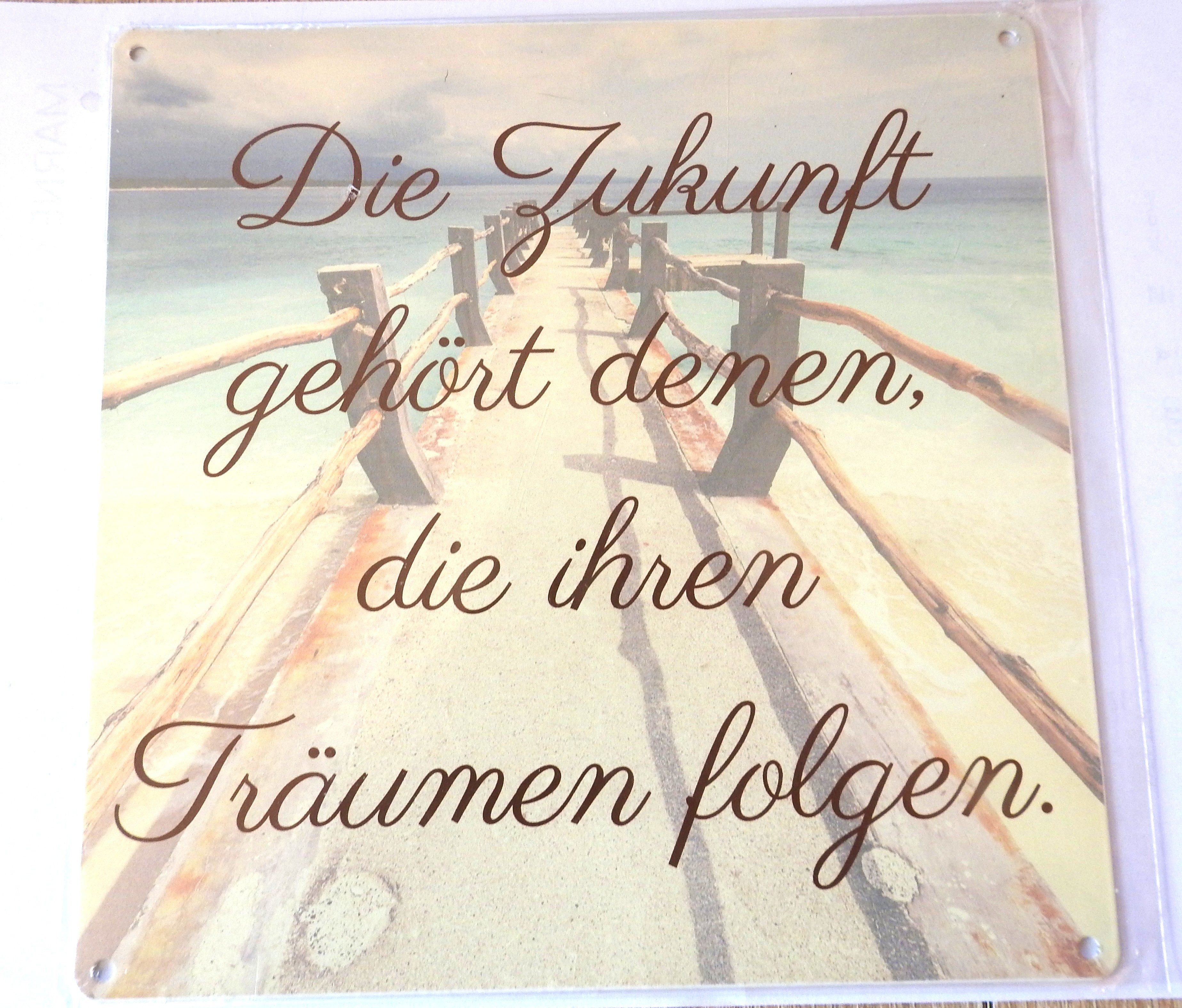 INTERLUXE Home Accessoires Metallschild Die Zukunft, (1 St)