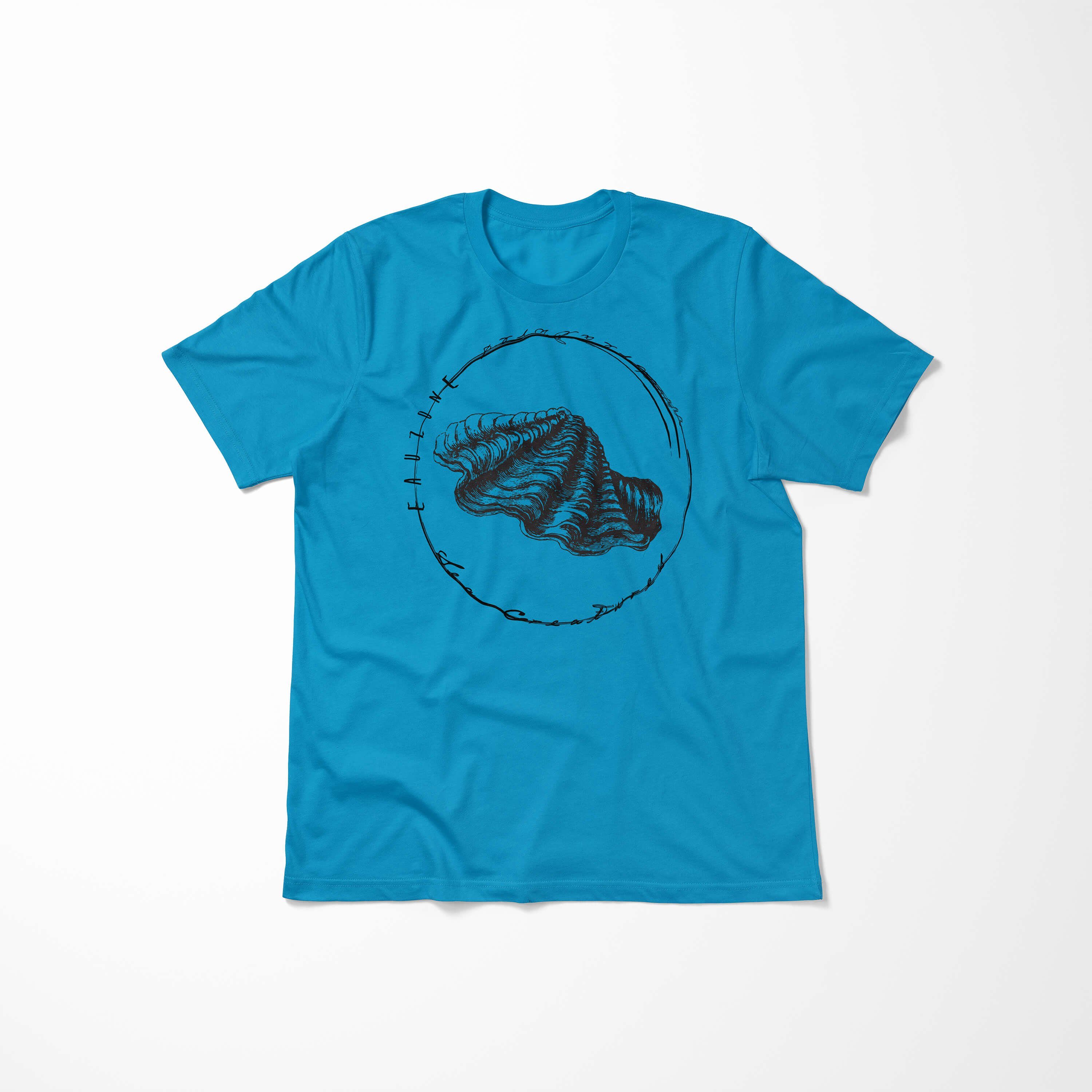 Sea Serie: Creatures, Tiefsee Fische und feine - Atoll Struktur Sea Art Schnitt Sinus sportlicher 088 / T-Shirt T-Shirt