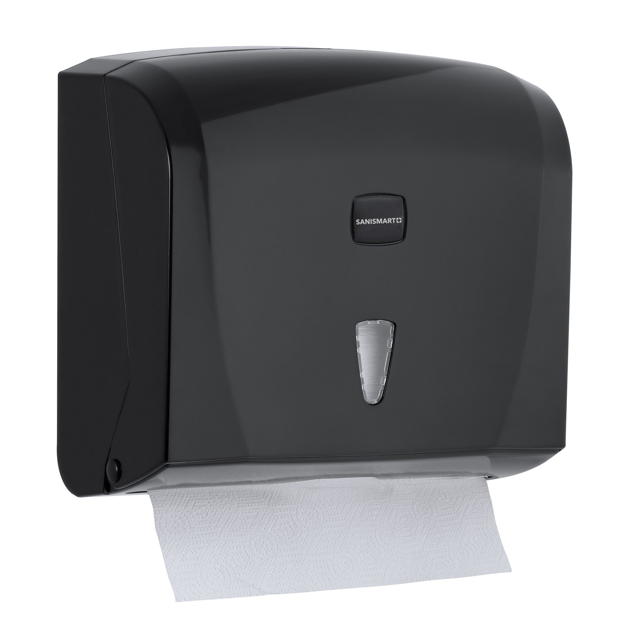 SANISMART Papierhandtuch SANISMART Handtuchspender STELLA für 300 Blatt C-V-Falz max. 24 cm