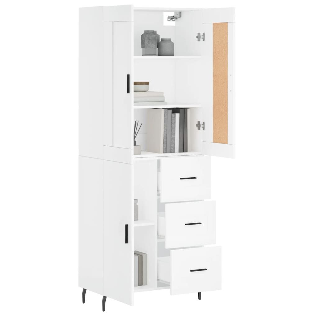 vidaXL Highboard Highboard Weiß 69,5x34x180 cm günstig online kaufen