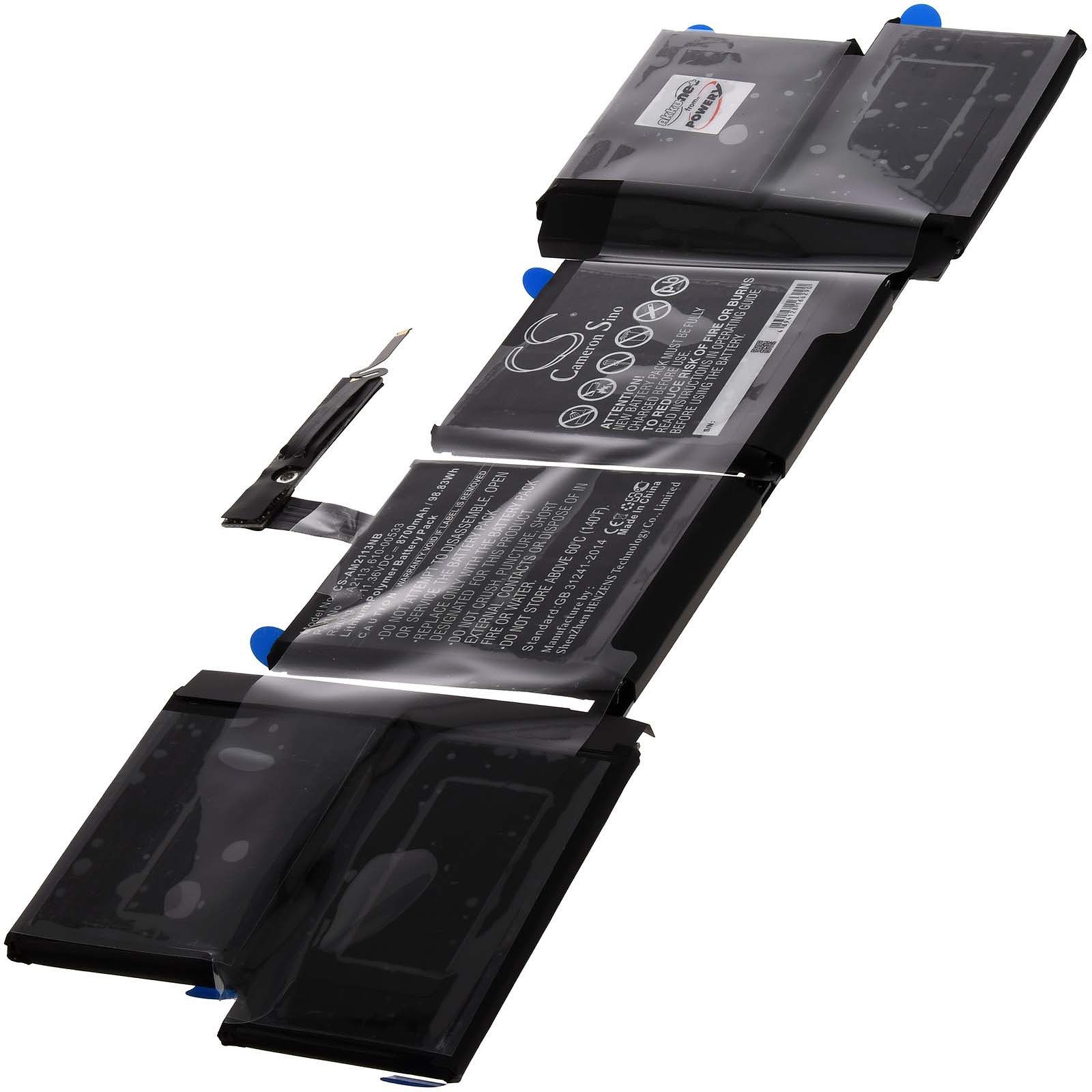 Powery Akku für Apple Typ A2113 Laptop-Akku 8700 mAh (11.36 V)