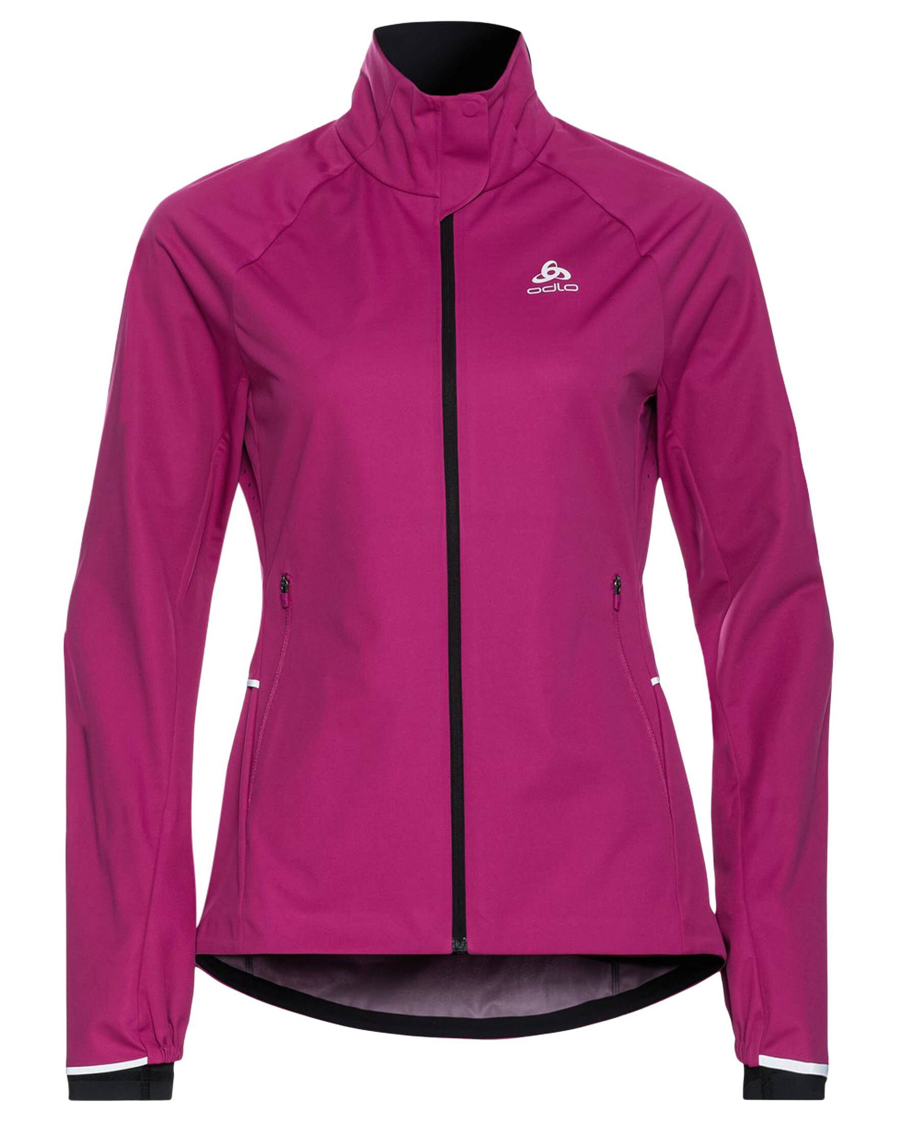 Odlo Laufjacke Damen Laufjacke ZEROWEIGHT PRO WARM, Leichtes, winddichtes  und wärmendes Softshellmaterial