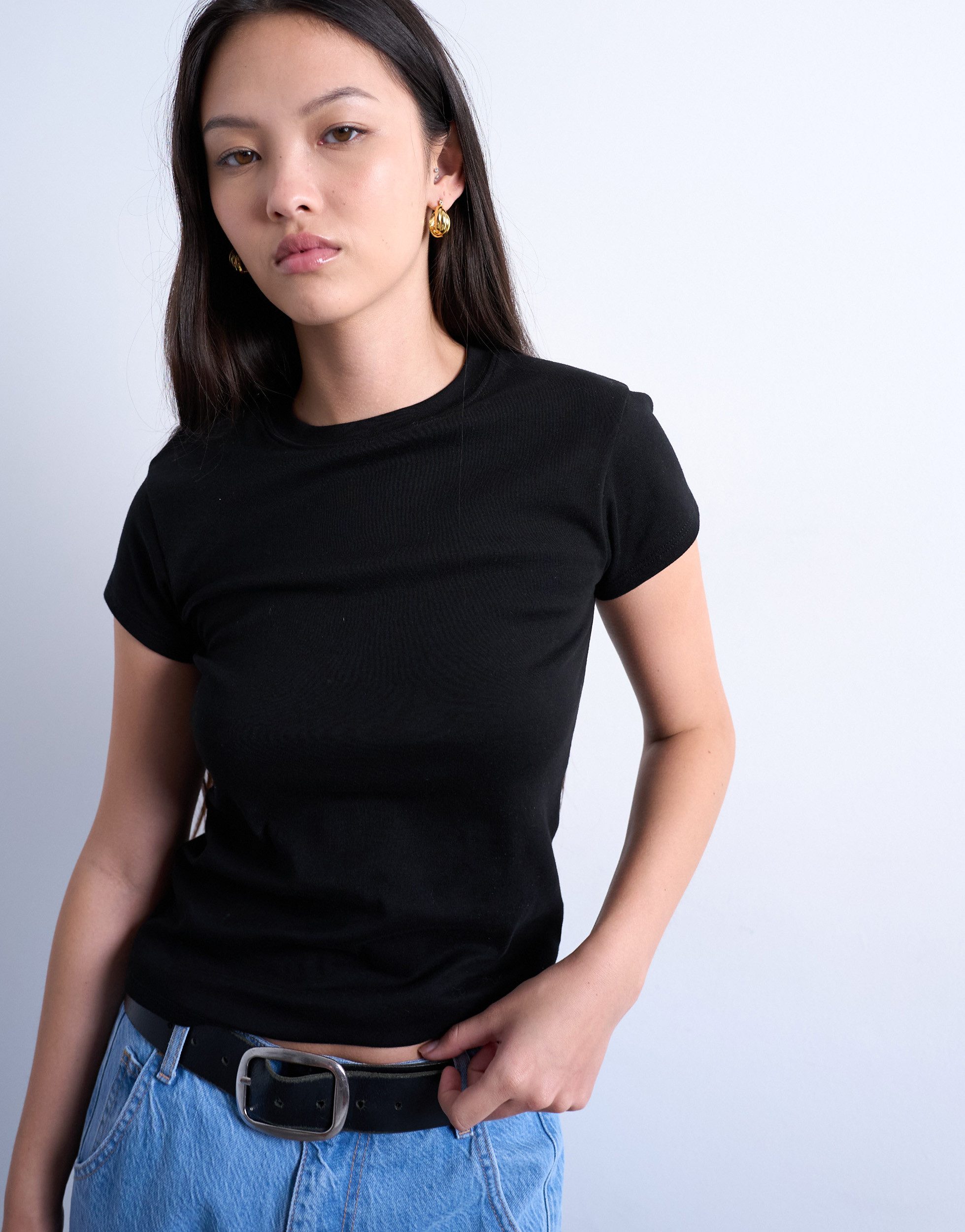 TOPSHOP Rundhalsshirt TSEVERYDAY SS TOP JRS NOOS Baumwolle, regular fit