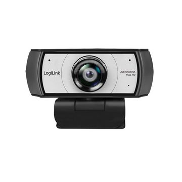 LogiLink Konferenz HD-USB-Webcam Full HD-Webcam (120° Dual-Mikrofon, manueller Fokus)