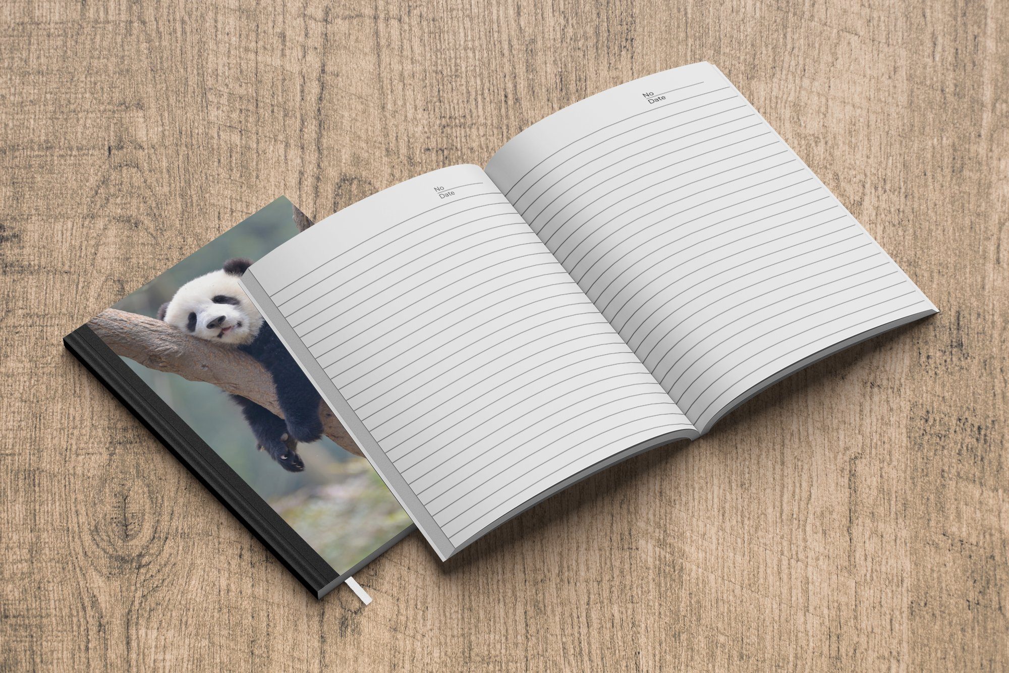 Haushaltsbuch Journal, 98 Seiten, - MuchoWow Tiere Merkzettel, - China, Notizheft, A5, Notizbuch Tagebuch, Panda