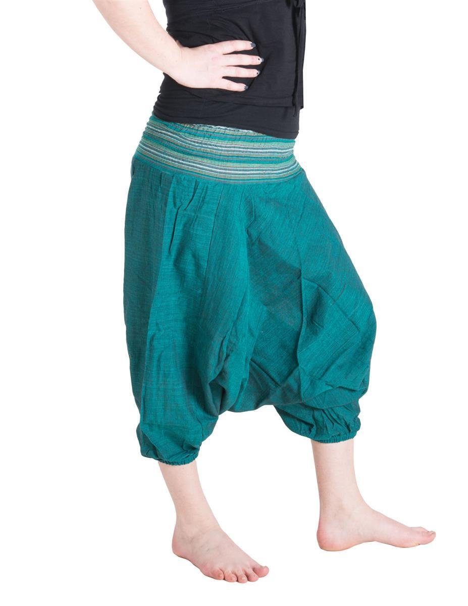 Vishes Haremshose Dreiviertel Haremshose elastischer gesmokter Bund  Orientalisch, Yoga, Festival, Hippie Style - auch für Kinder