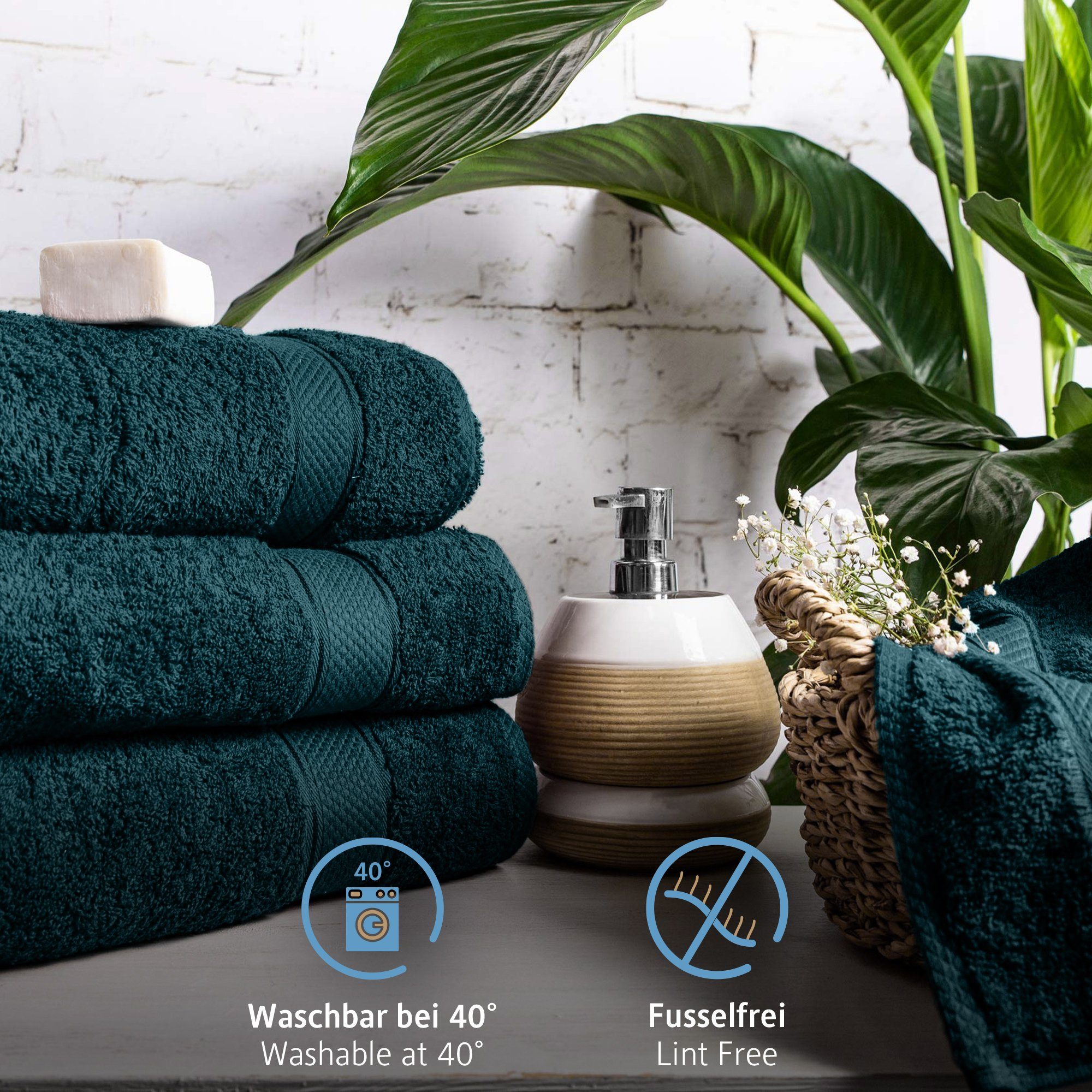 Komfortec Badetücher 100% Baumwolle, 470 g/m², Frottee (2-St), Handtücher 70x140 cm Set, Weich