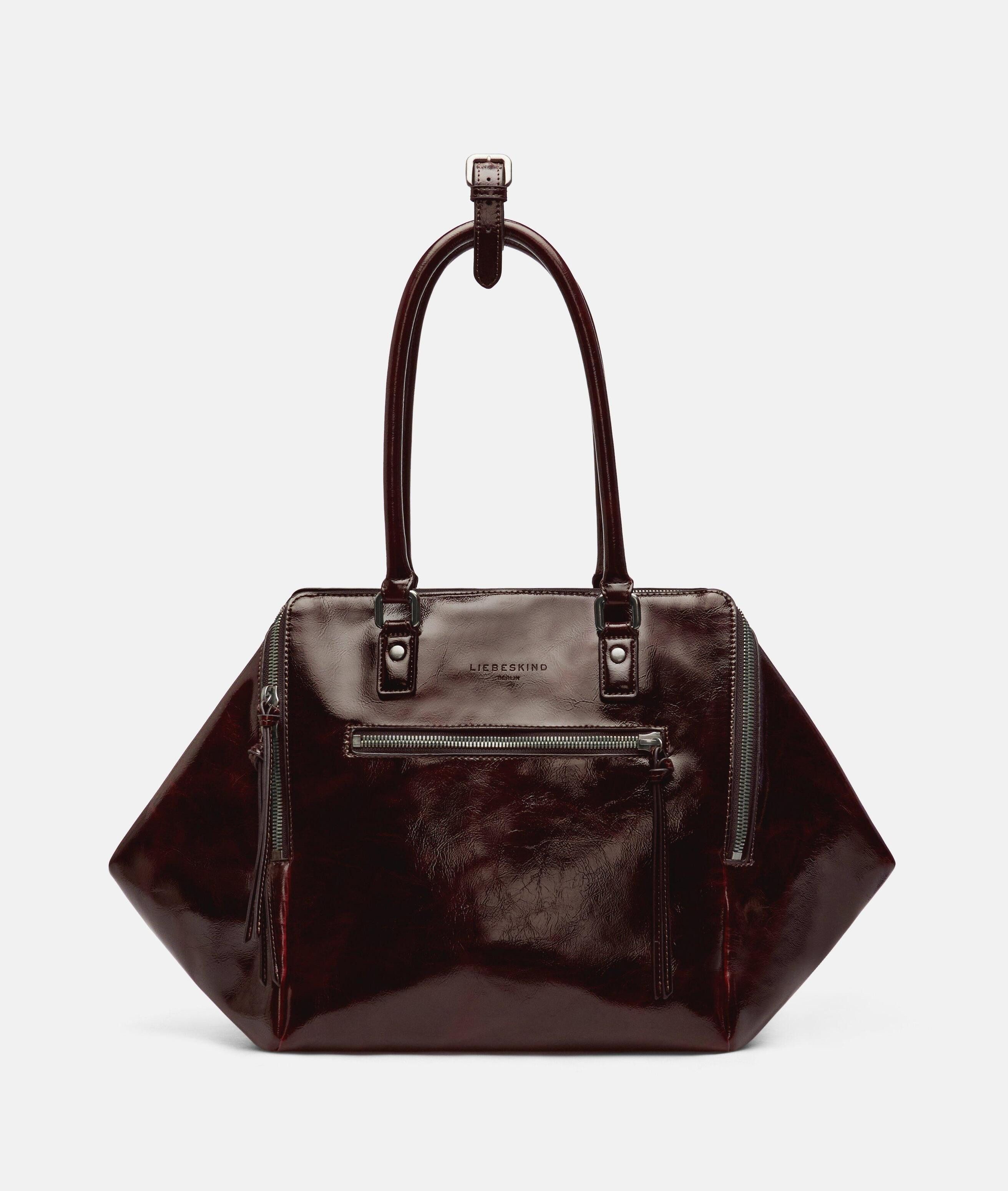 Liebeskind Berlin Schultertasche Archive Kayla Satchel L, Große Schultertasche in Lacklederoptik