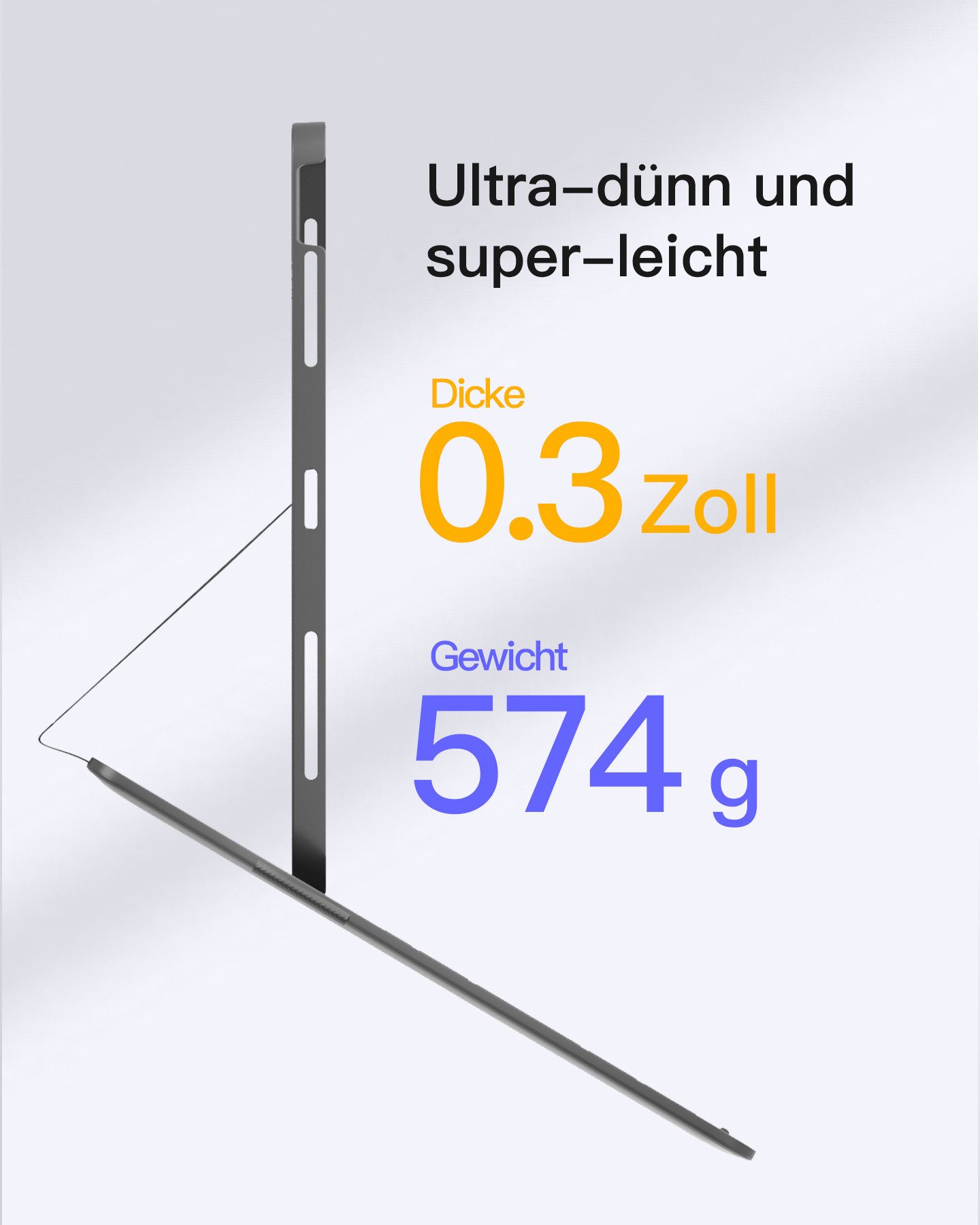 Inateck Ultraleichte Tastatur Hülle für 10,9/11/12,9/13 Zoll iPad Air Pro iPad-Tastatur (Hoch-/Querformat Verwenden, mit Stifthalter)