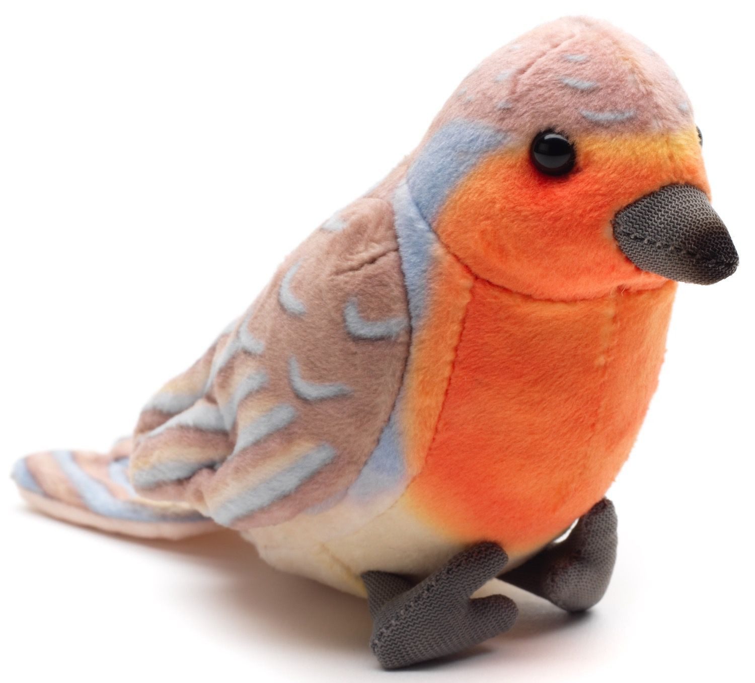 Teddys Rothenburg Kuscheltier Rotkehlchen 10 cm sitzend Plüschvogel Stofftier (Plüschtier, Stoffvogel, Stoffrotkehlchen, Plüschkehlchen)