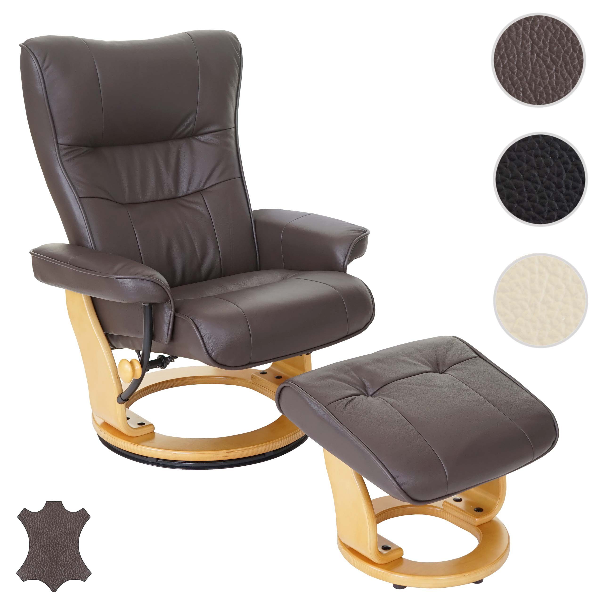 MCA furniture Relaxsessel Edmonton, Dicke Polsterung, Inkl. gepolstertem Fußhocker, Markenware von MCA