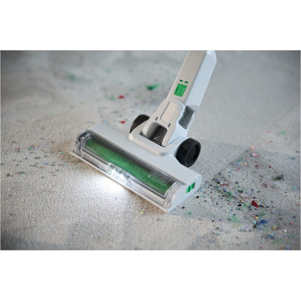 Stanley by Black & Decker Akku-Stielstaubsauger Black & Decker REVSV18D1 Akku-Stielstaubsauger, Nachhaltig: Gehäuse aus Tritan Renew, 50% recyceltes Plastik