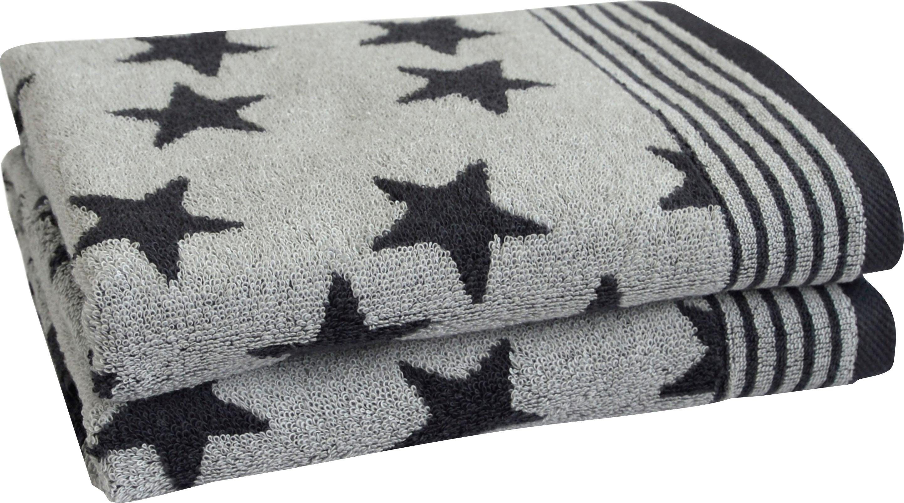 Dyckhoff Handtücher Stars, Walkfrottee (2-St), mit günstig online kaufen