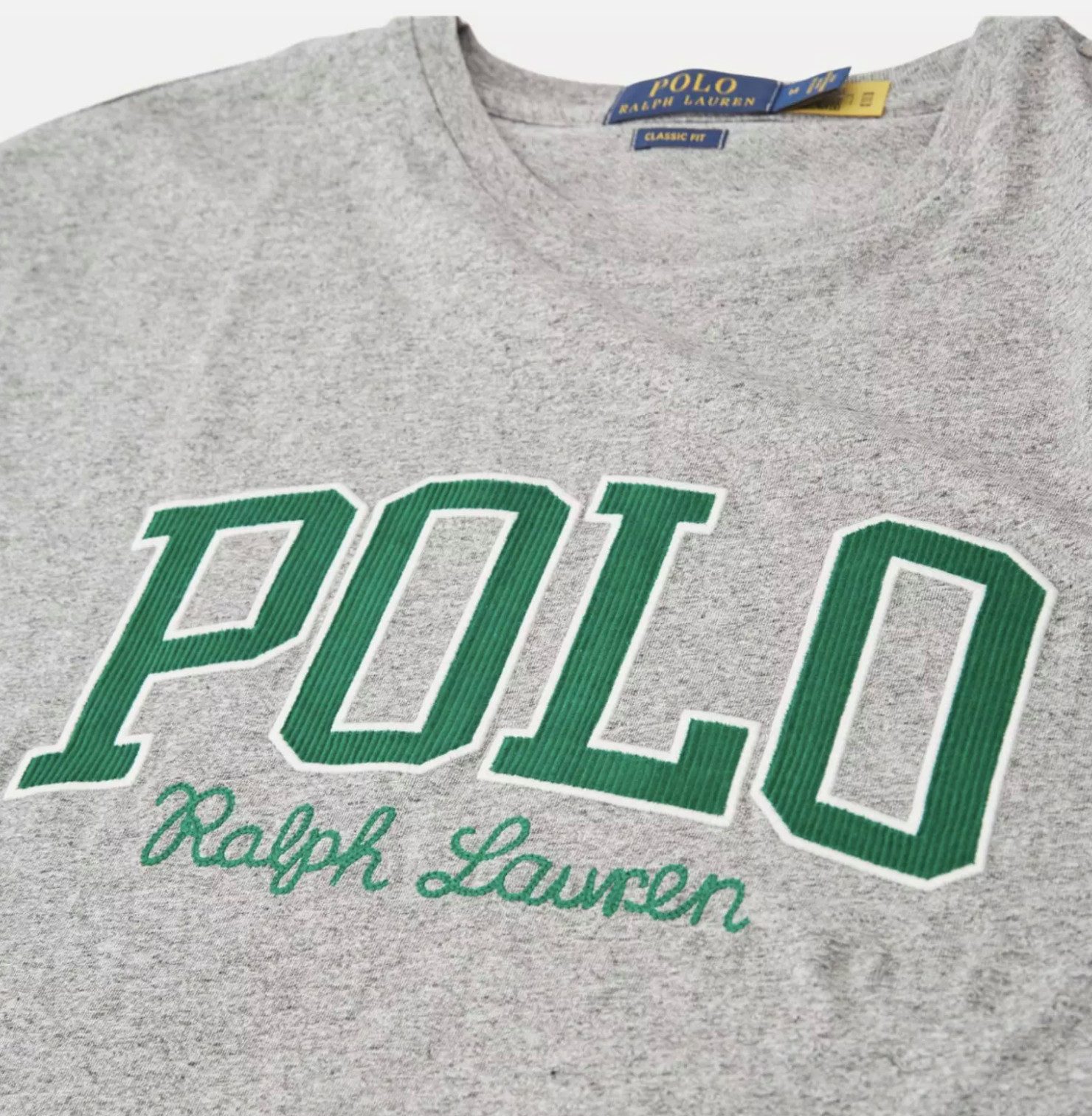 Polo Ralph Lauren T-Shirt 90s Big Logo Retro Classic Fit 90s Großer Collegiate-Logo-Aufdruck auf der Brust