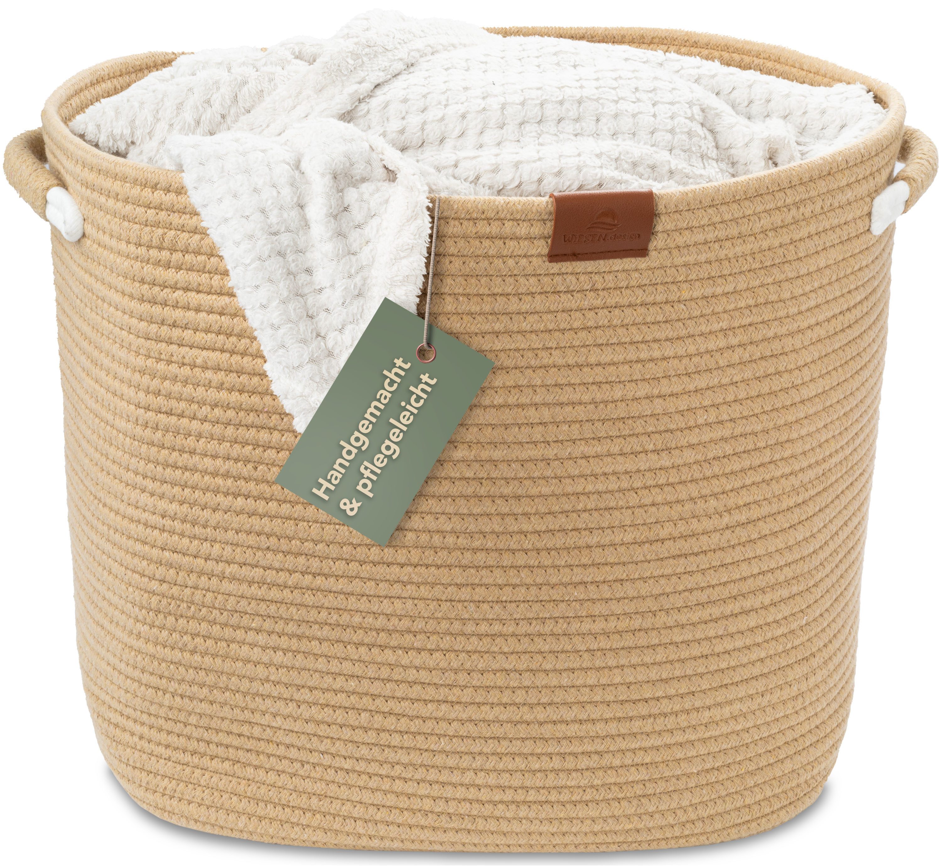 WIESEN.design Aufbewahrungskorb MATTEO 42x30xH38 cm 48 L, Wäschekorb gefloc günstig online kaufen