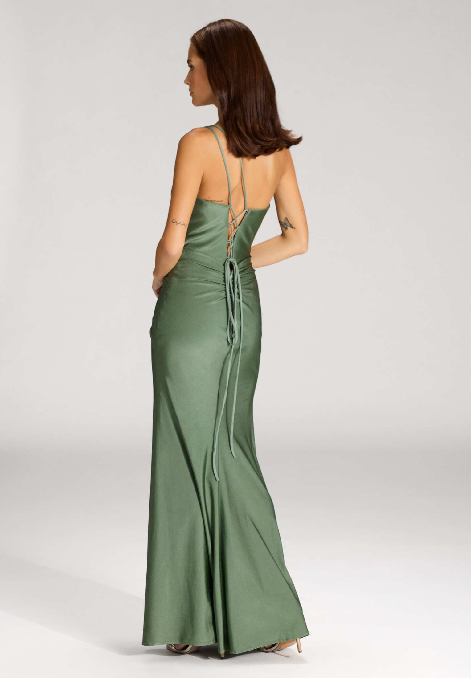 Hey Kyla Abendkleid - One-Shoulder-Kleid mit Cut-Out und Beinschlitz Figurb günstig online kaufen
