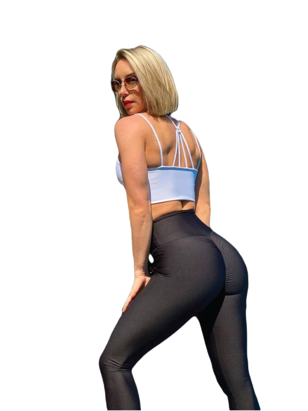 Lismina Leggings Scrunch Butt Leggings Atmungsaktiv, Elastischer Bund